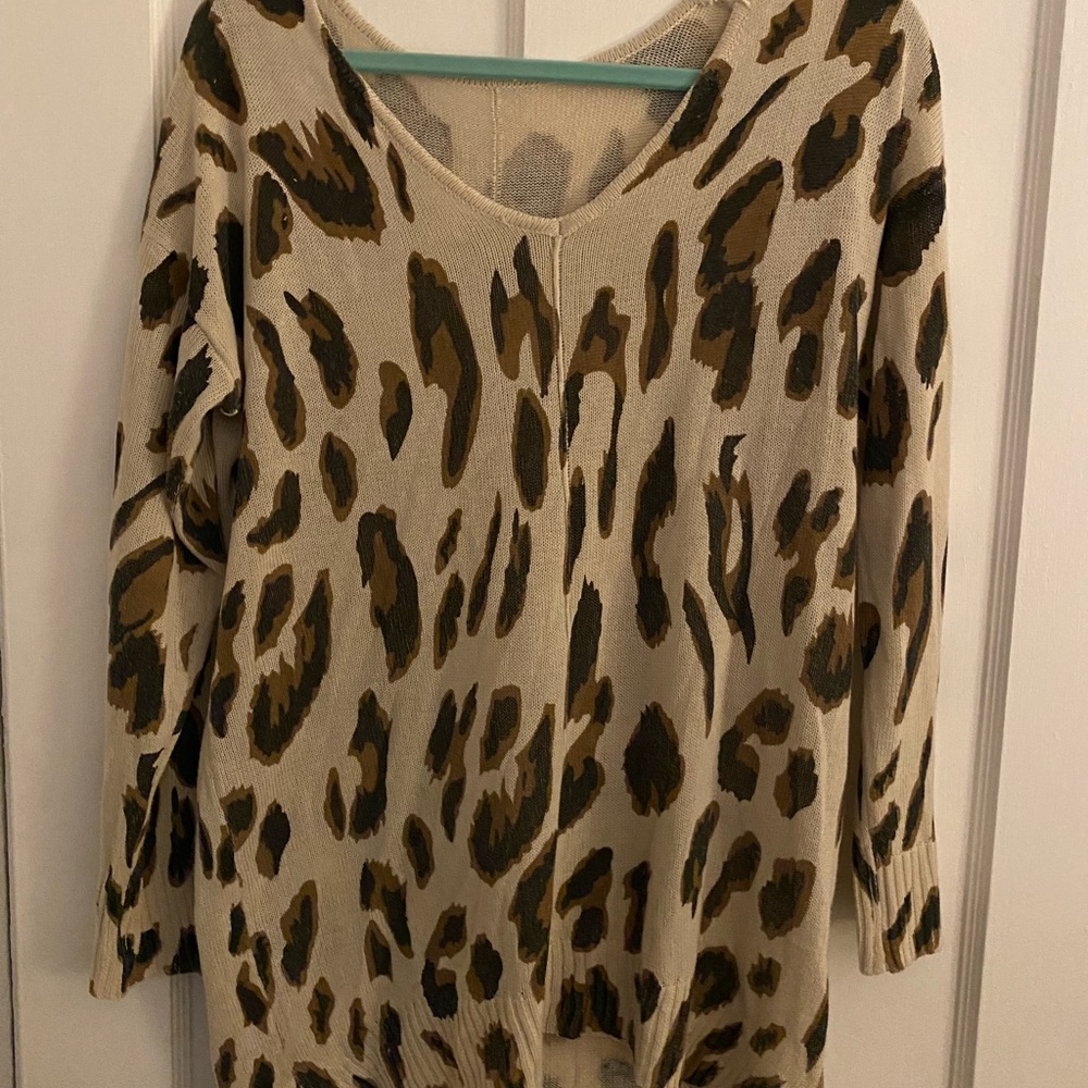 Small animal print tunic